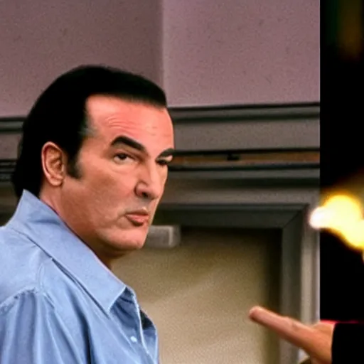 Image similar to steven seagal as jerry seinfeld in tv series seinfeld