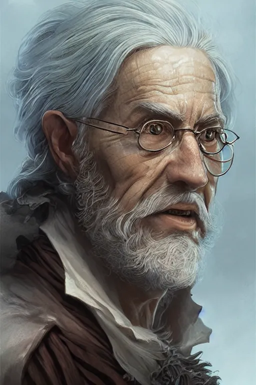 Image similar to elderly magical professor, wise, powerful, highly detailed, d & d, fantasy, portrait, highly detailed, headshot, digital painting, trending on artstation, concept art, sharp focus, illustration, art by artgerm and greg rutkowski and magali villeneuve