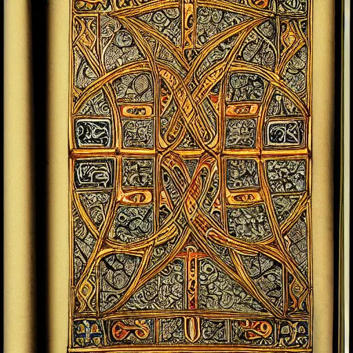 Prompt: the Book of Kells beautiful textures