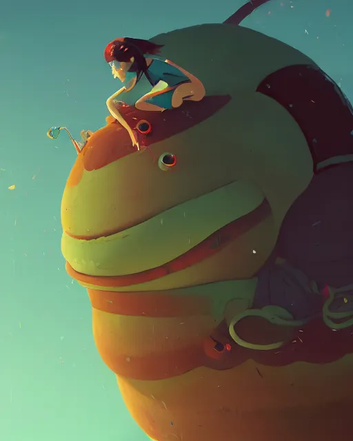 Prompt: a giant caterpillar taking a bath, cory loftis, james gilleard, atey ghailan, makoto shinkai, goro fujita, character art, rim light, exquisite lighting, clear focus, very coherent, plain background, soft painting