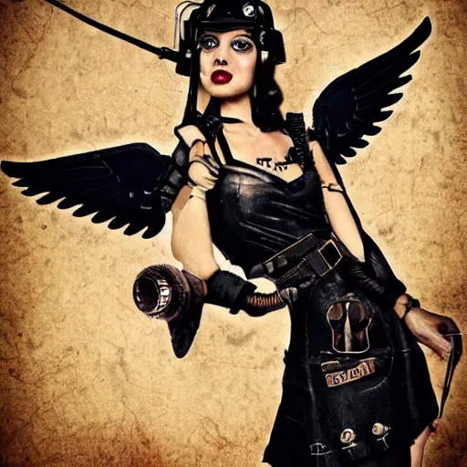 Prompt: dieselpunk angel