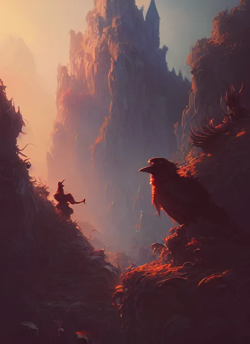 Image similar to highly detailed nevermore, tooth wu, unreal engine, fantasy art by greg rutkowski, loish, rhads and lois van baarle, ilya kuvshinov, rossdraws, tom bagshaw, alphonse mucha, global illumination, detailed and intricate environment