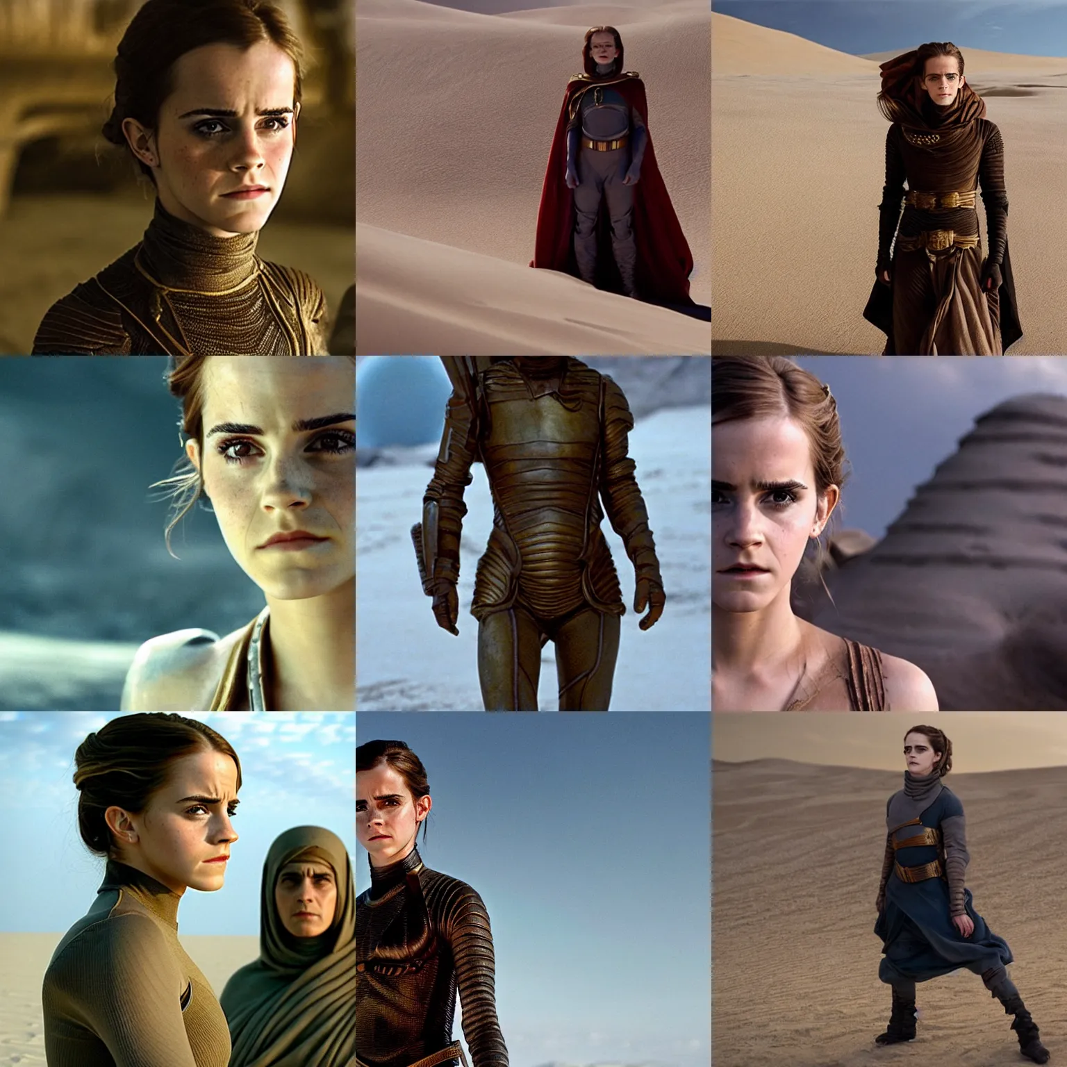Prompt: Movie still of Emma Watson in Dune