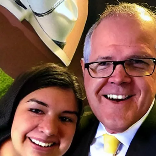 Image similar to scott morrison selfie with jesus