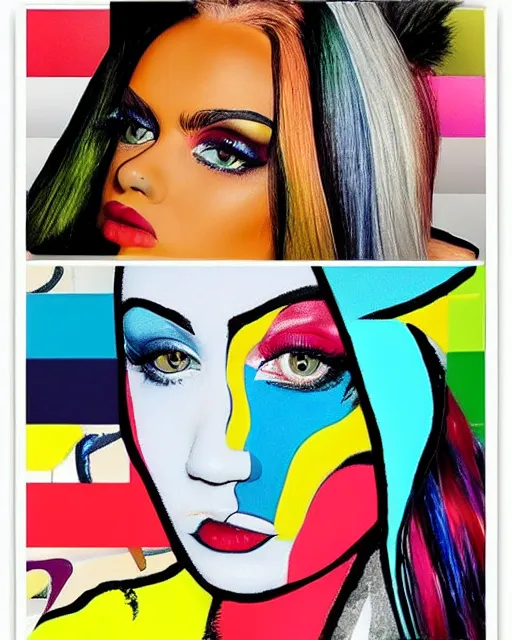 Image similar to too much eyeshadow, masterpiece of pop art