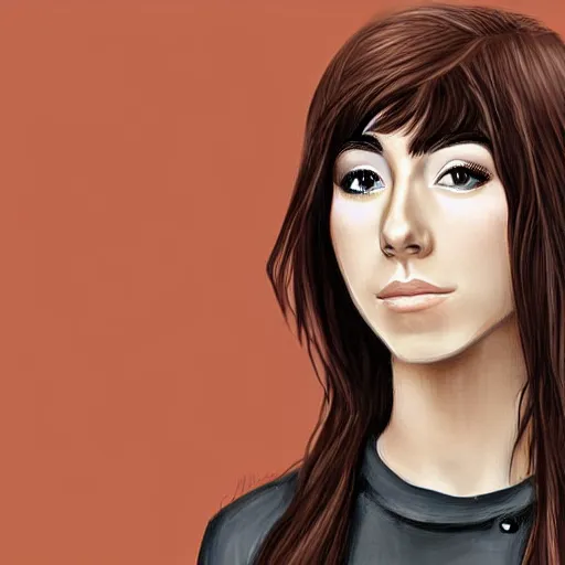 Prompt: portrait of Christina Grimmie, highly detailed, centered, solid color background, digital painting