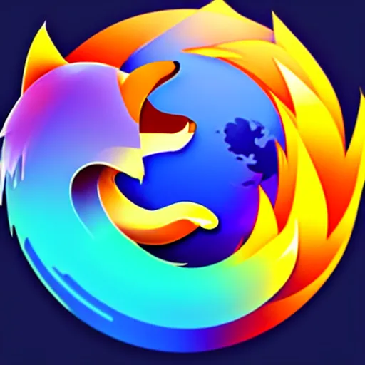 Prompt: firefox logo fighting with the chrome logo