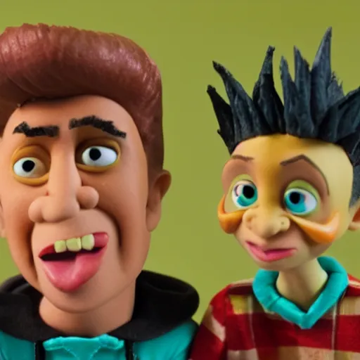 Image similar to claymation in the style of paranorman
