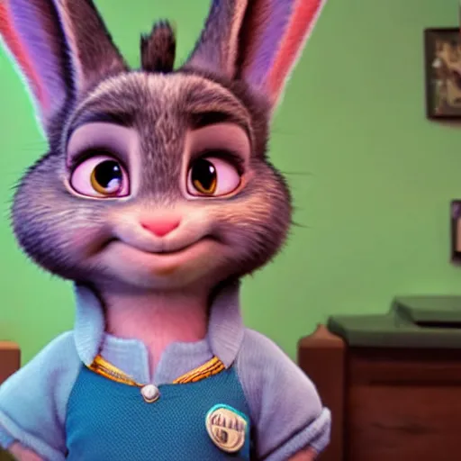 Prompt: natali portman as a judy hopps