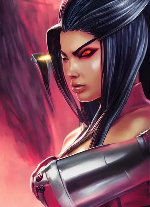 Prompt: katana from mortal kombat, drawn by artgerm, studio quality