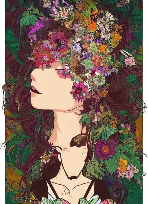 Prompt: !!! very coherent!!! vector art, beautiful floralpunk thai cyborg portrait girl female illustration detailed patterns art of thai traditional dress, flower pop art, floral splash painting, art by ashley wood, alphonse mucha, makoto shinkai, geof darrow, dark shadow