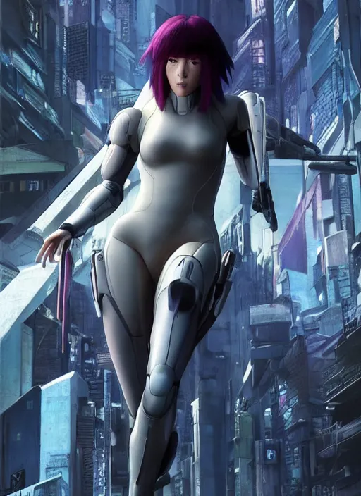 Image similar to weta disney pixar movie still portrait photo of motoko kusanagi the major ghost in the shell : : as cyborg woman by pixar : : by weta, wlop, ilya kuvshinov, rossdraws, artgerm, maxim cover, octane render, anime, octane render, 3 d, volumetric lighting, anti aliasing, raytracing : :