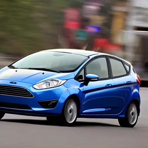 Image similar to a blue 2013 ford fiesta in the movie Cars