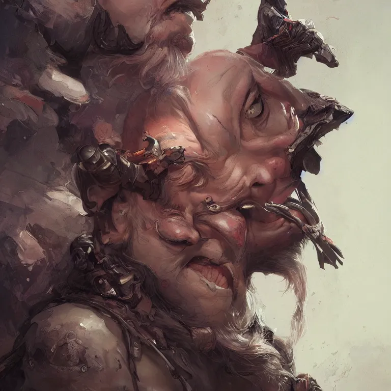 Image similar to Portrait of a gnome Supermodel, marvel comics, dark, intricate, highly detailed, smooth, artstation, digital illustration by Ruan Jia and Mandy Jurgens and Artgerm and Wayne Barlowe and Greg Rutkowski and Zdislav Beksinski