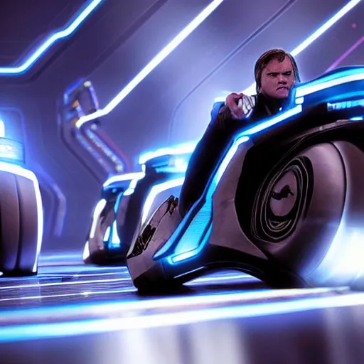 Prompt: jack black in the movie tron legacy ( 2 0 1 0 ), cinematic, film still