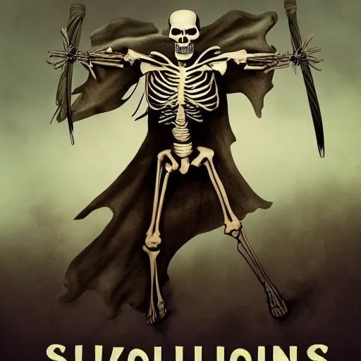 Image similar to Book cover about a Skeleton Warrior