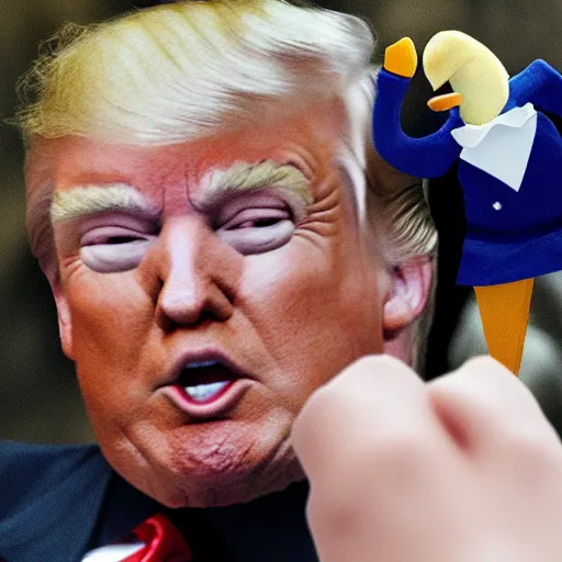 Prompt: donald trump playing with himself