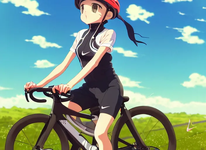 Cute girl on clearance bike