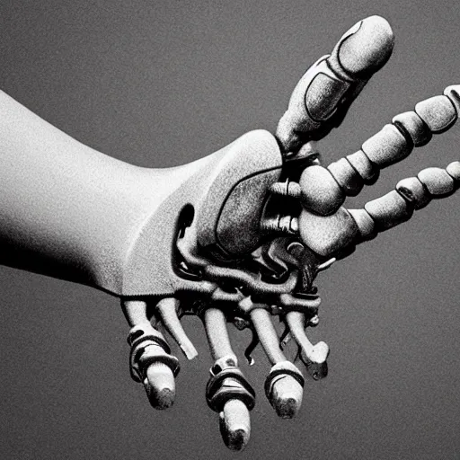 Prompt: you understand mechanical hands, robotic hand surreal