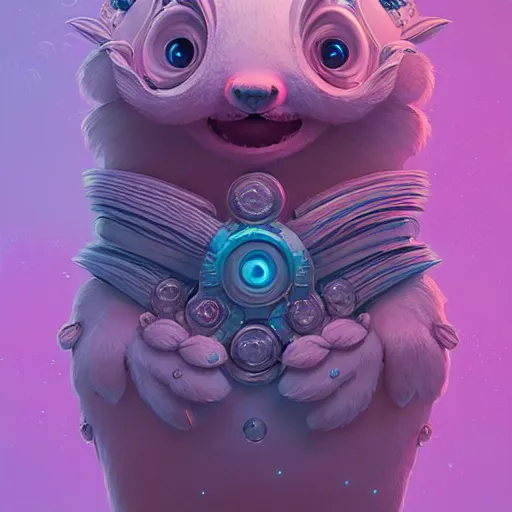 Prompt: fluff, cute, fractal:: by beeple and James Gilleard and Justin Gerard :: ornate, dynamic, particulate, intricate, elegant, highly detailed, centered, artstation, smooth, sharp focus, octane render, 3d