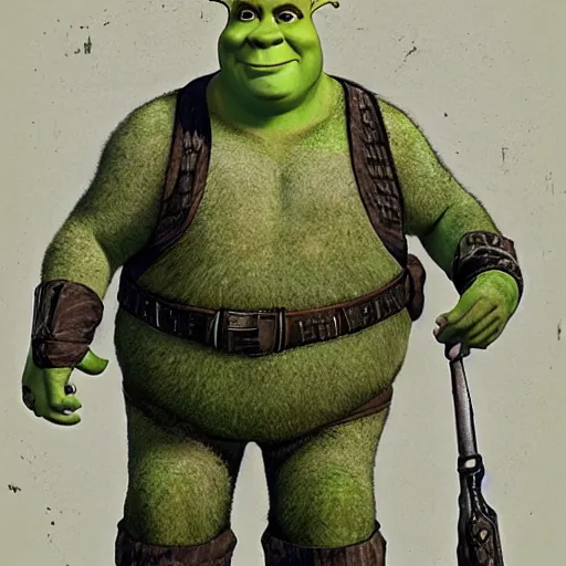 Prompt: Shrek as Adolf Hitler, realistic picture