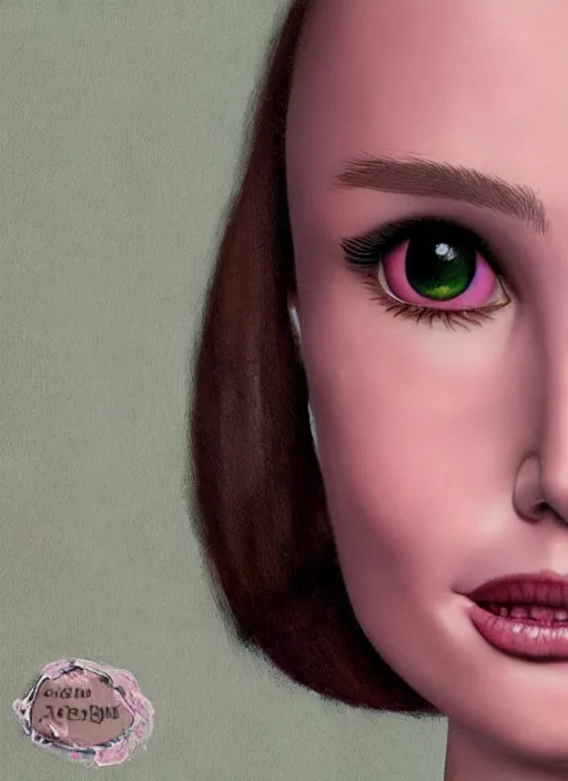 Image similar to natalie portman as a mark ryden doll, detailed digital art, trending on Artstation