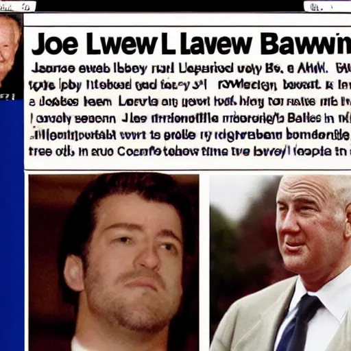 Prompt: joe brandon's lewinsky scandal