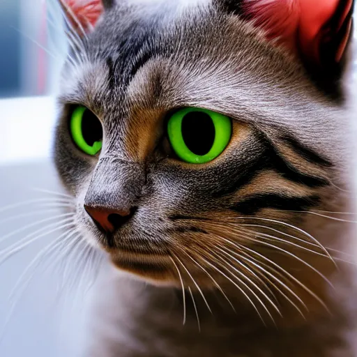 Image similar to a cat wearing a helmet, 8 k, hd, full - hd, ultra - hd, super - resolution, global illumination, insanely detailed and intricate, hypermaximalist, elegant, ornate, hyper realistic, super detailed