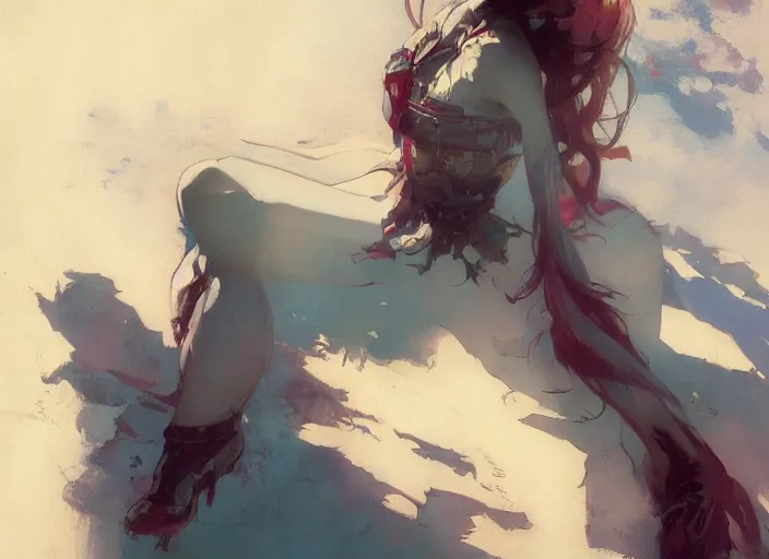 Prompt: anime girl intricate, elegant, highly detailed, vivid colors, john park, frazetta, sparth, ruan jia, jeffrey catherine jones