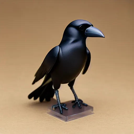 Image similar to a crow nendoroid, product shot