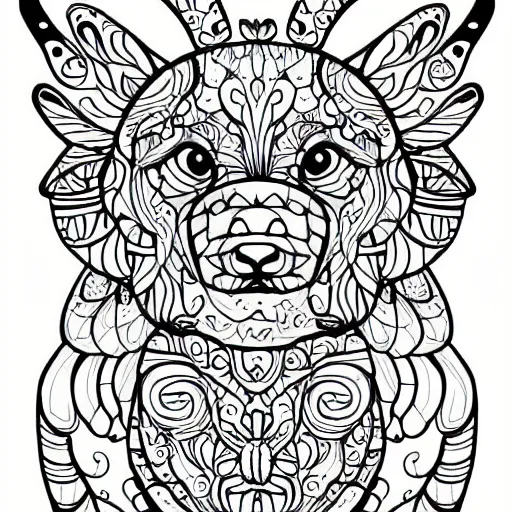 Animal Coloring Book Pages for Adults Graphic by Design Station