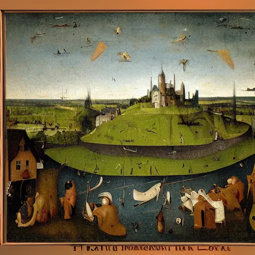 Image similar to tumwater, north dakota painted by hieronymus bosch 4 k w 1 0 8 8