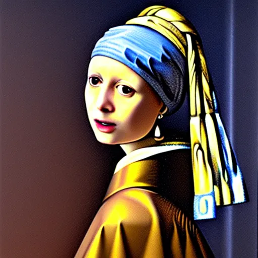 Image similar to matan schoeler styled portrait of the girl with the pearl earring