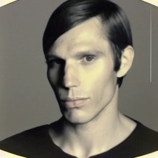 Image similar to A photograph portrait of Jerma985 with short-medium length hair a combover wearing early 1970s menswear in the early 1970s, taken in the early 1970s, grainy, taken on a 1970s Polaroid Camera, realistic, hyperrealistic, very realistic, highly detailed, very detailed, extremely detailed, detailed, digital art, trending on artstation, colorized photo