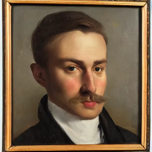 Prompt: front on portrait of an attractive danish man