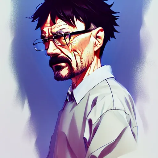 Image similar to walter white, portrait shinkai makoto studio ghibli studio key hideaki anno sakimichan stanley artgerm lau rossdraws james jean marc simonetti elegant highly detailed digital painting artstation pixiv