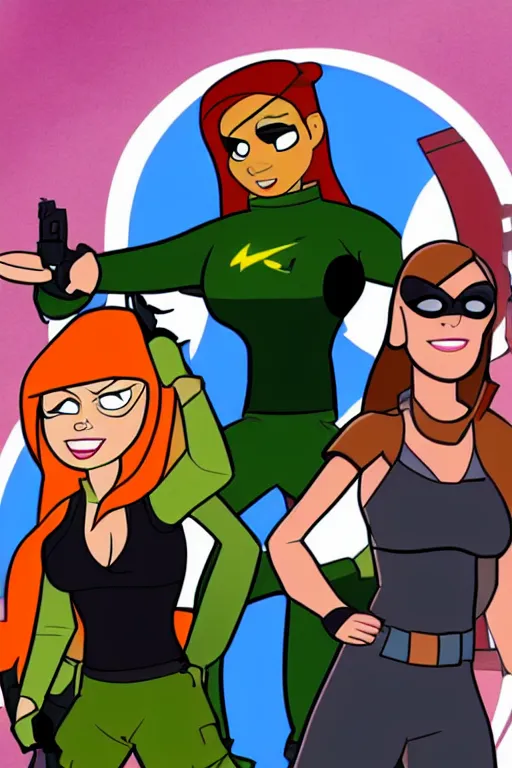 Prompt: Kim possible, cartoon