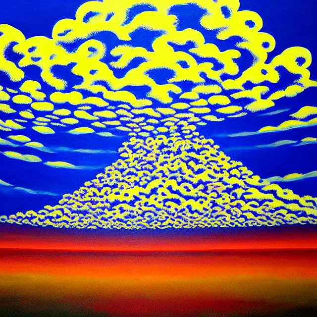 Prompt: a beautiful painting nuclear bomb exploded in japan, by kusama miyama realistic oil painting