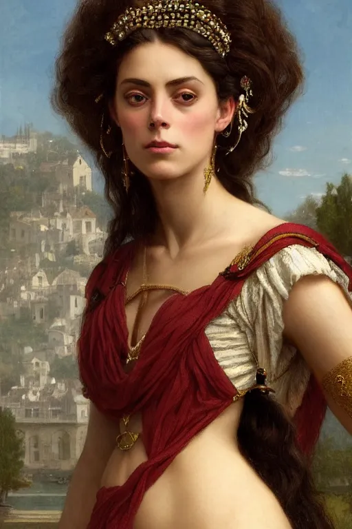 Image similar to royal princess kaya scodelario, traditional corsican, intricate, highly detailed,regal, courtly, artstation, illustration, jurgens, rutkowski, bouguereau