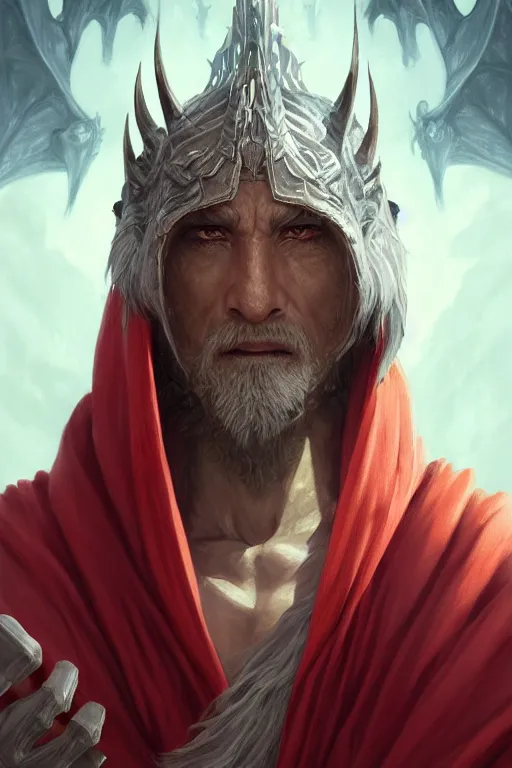 Image similar to human with a dragon face, wearing simple robes, highly detailed, d & d, fantasy, highly detailed, digital painting, trending on artstation, concept art, sharp focus, illustration, global illumination, shaded, art by artgerm and greg rutkowski and fuji choko and viktoria gavrilenko and hoang lap