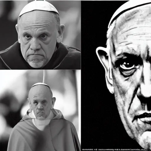 Prompt: john malkovich as pope francis,