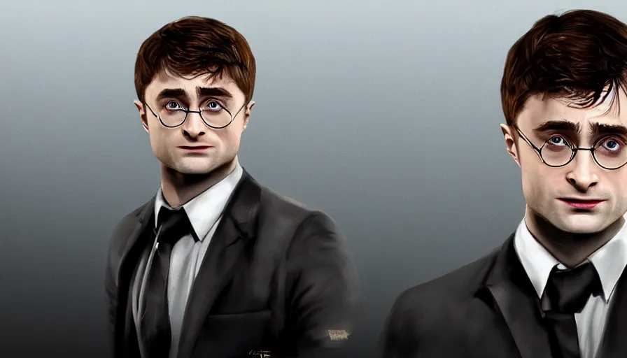 Prompt: Daniel Radcliffe is James Bond, hyperdetailed, artstation, cgsociety, 8k