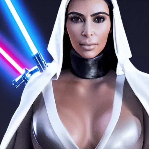 Image similar to kim kardashian in star wars as an evil sith, 8k resolution, full HD, cinematic lighting, award winning, anatomically correct