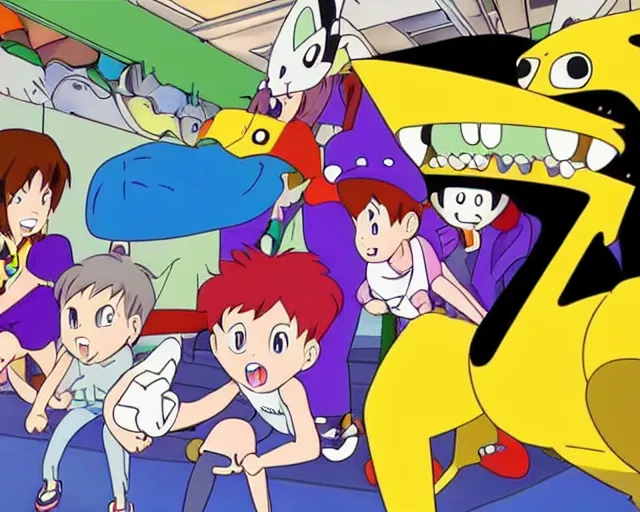 Prompt: Still from Digimon: The Animated Series (1968), Hanna-Barbara Animation Studios, Blu-Ray transfer