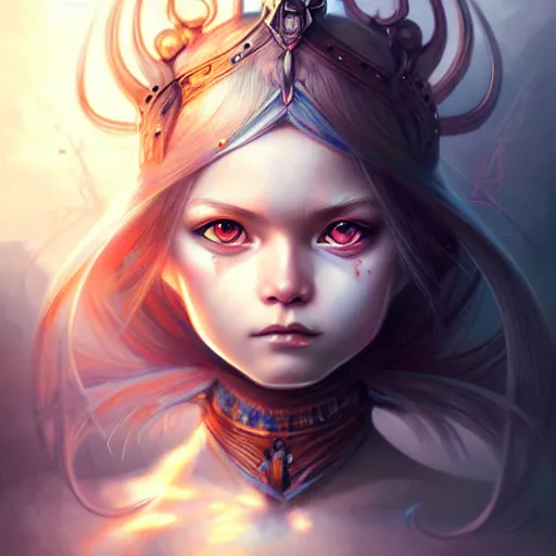 Prompt: portrait of a warrior little girl, artwork by artgem lau, anna dittman, wlop and rossdraws, anatomically correct, smooth, clean detailed, sharped focus, symmetrical, perfect composition, illustration, extremely coherent, detailed face, arstation