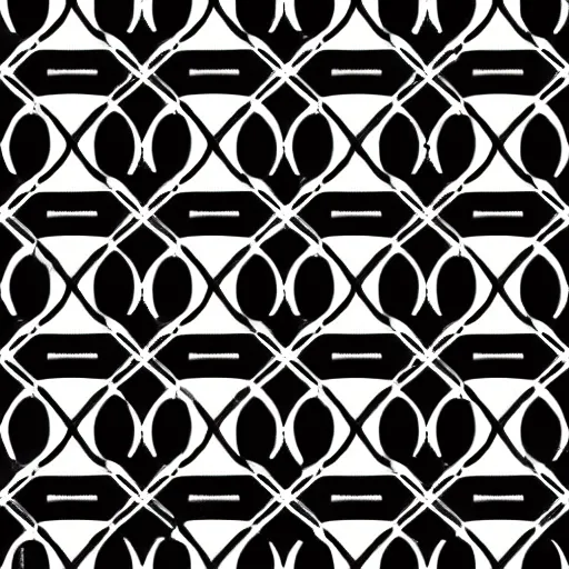 Prompt: black and white geometric pattern