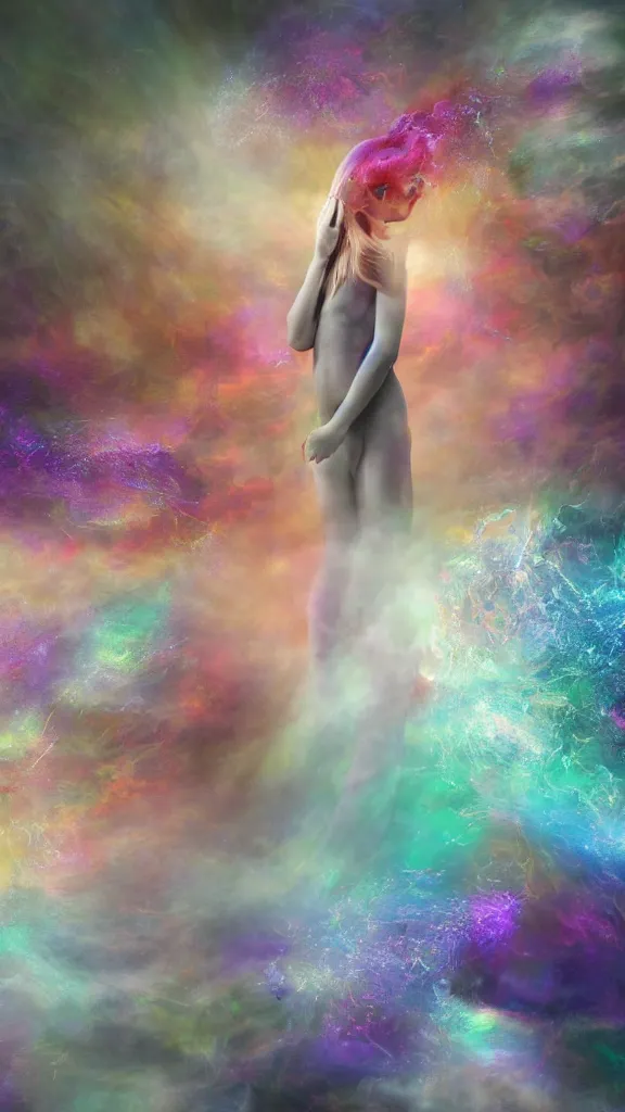 Prompt: a visualisation of the proces of dreaming, dreamy digital art,