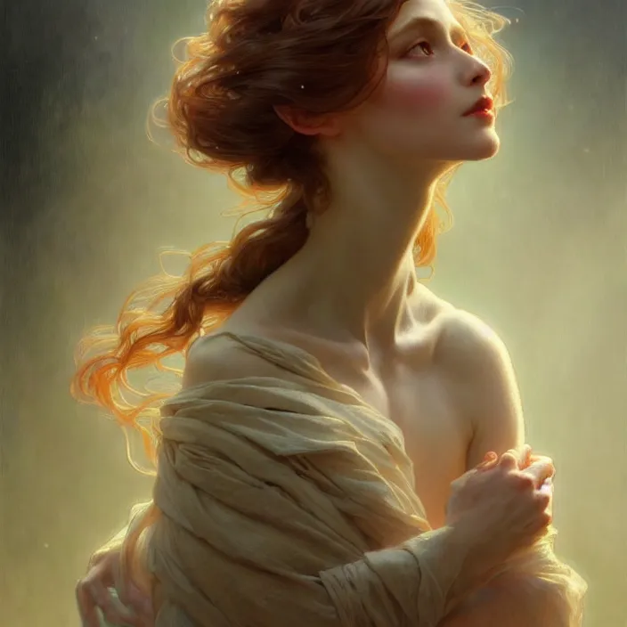 Prompt: all hair, diffuse lighting, fantasy, intricate, elegant, highly detailed, lifelike, photorealistic, digital painting, artstation, illustration, concept art, smooth, sharp focus, art by John Collier and Albert Aublet and Krenz Cushart and Artem Demura and Alphonse Mucha