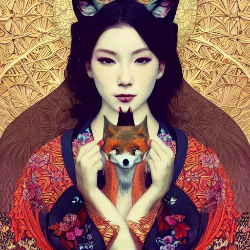 Prompt: a Photorealistic dramatic fantasy render of a beautiful woman wearing a beautiful intricately detailed Japanese Fox Kitsune mask and clasical Japanese Kimono by WLOP,Artgerm,Greg Rutkowski,Alphonse Mucha, Beautiful dynamic dramatic dark moody lighting,shadows,cinematic atmosphere,Artstation,concept design art,Octane render,8K The seeds for each individual image are: [1483725505, 1311516287, 2066828415, 2196854271, 3184791551, 3732390399, 4098352127, 1997671679, 3785073407]