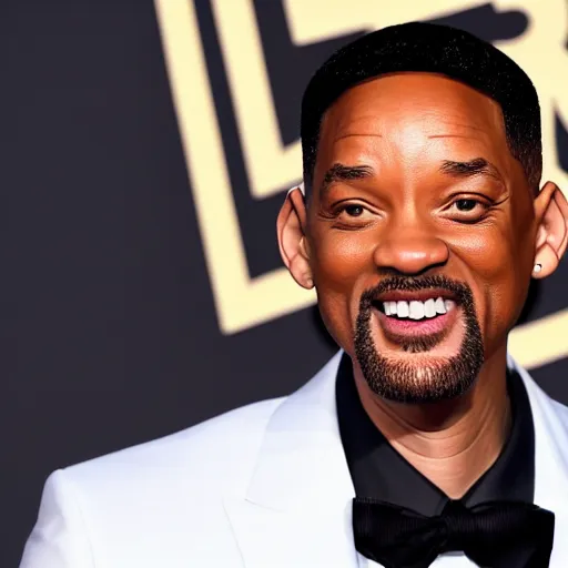 Prompt: will smith angrily pointing at the camera, highly detailed, well - lit, award - winning photograph, real image